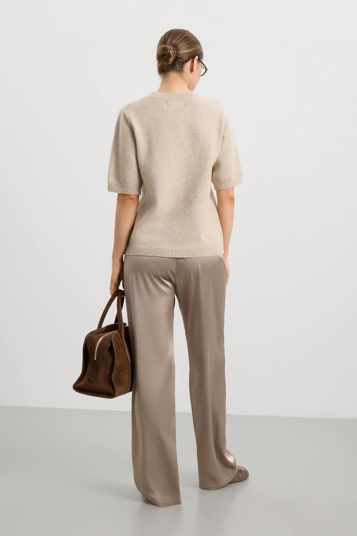 Ames Satin Pants - Nougat