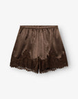 Elora Satin Shorts - Espresso