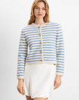 Sienna Cardigan - Striped Blue